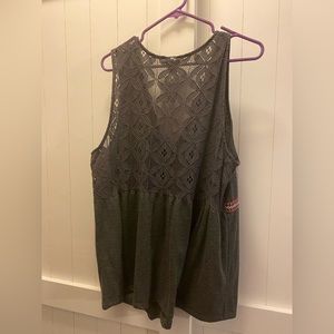 Torrid Crochet Back Tank